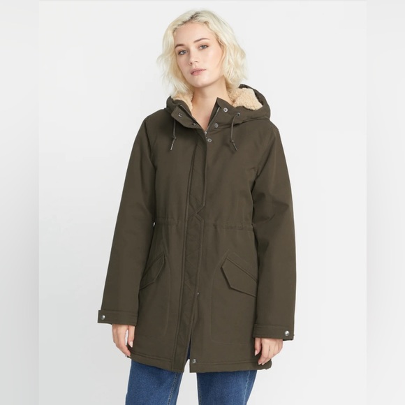 Volcom Jackets & Blazers - Volcom - LESS IS MORE 5K PARKA JACKET - Brown and tan